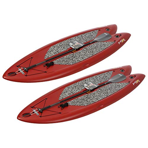 Lifetime Freestyle XL 98 Stand-Up Hardshell Paddleboard - 2 Pack (Paddles Included) Red