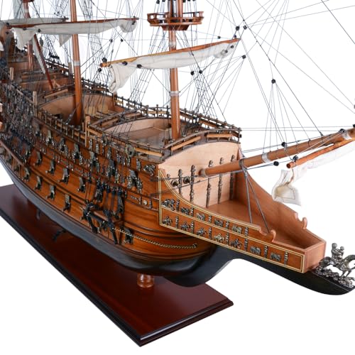 Old Modern Handicrafts Sovereign of The Seas Ship Model Natural Wood