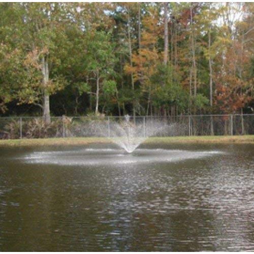Custom Pro 1/3 HP Floating Pond and Lake Fountain Kit - 3500 GPH Pump, 4 Spray Styles, 100 Foot Cord