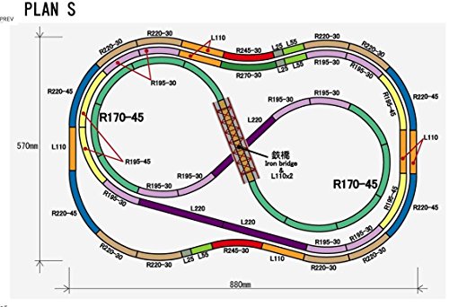 Rokuhan Layout Plan S Complete Track Set 34.6" x 22.4