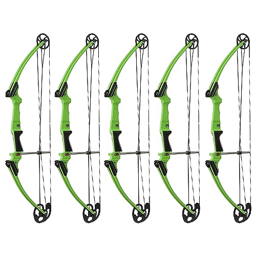 GENESIS Archery Compound Bow Adjustable Draw Length 15"-30" & Weight 10-20 lbs Left-Handed Green