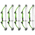 GENESIS Archery Compound Bow Adjustable Draw Length 15"-30" & Weight 10-20 lbs Left-Handed Green