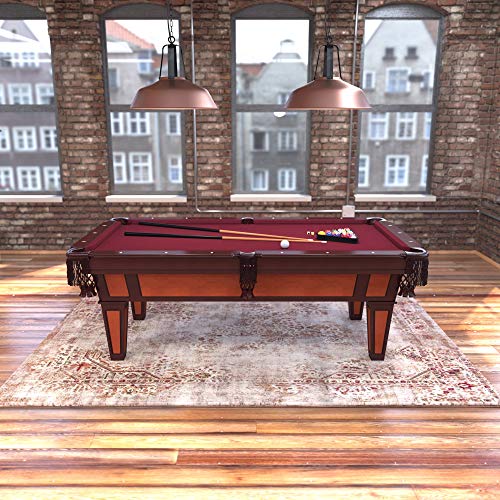 Fat Cat by GLD PRODUCTS Reno 7.5' Pool Table with Dark Cherry Finish, Red Cloth