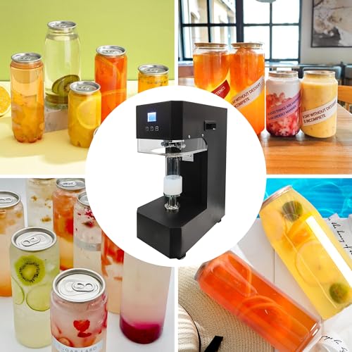 Generic Wixkix Commercial Can Sealer Adjustable Height Electric for Aluminum & Plastic Soda & Beer Black