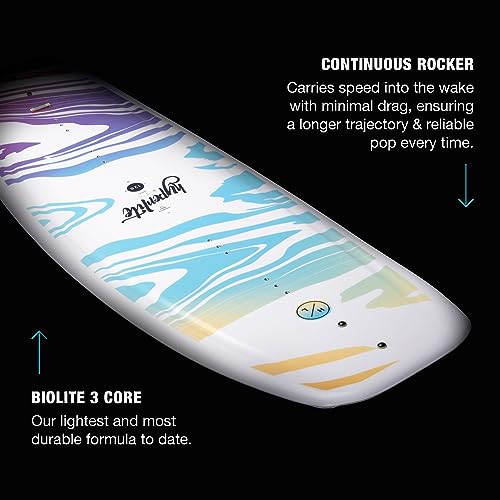 Hyperlite Divine Jr. Kids Wakeboard Package with Jinx Bindings for Girls - Beginner to Intermediate Riders - 119cm, Size 12K-2, Multi-color