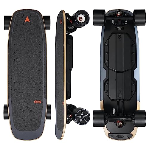 Meepo Mini Electric Skateboard with Remote, 28 MPH, 11 Mile Range, 330 lbs Max Load, Maple Cruiser Black