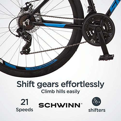 Schwinn GTX 2.0 Comfort Adult Hybrid Bike 700c Black/Blue