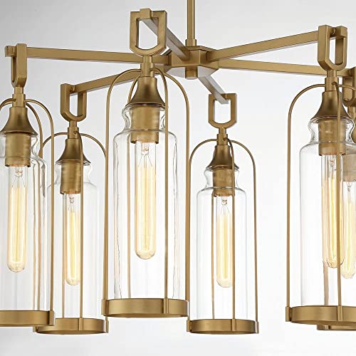 Bailey Street Home 6 Light Outdoor Pendant Vintage Style Satin Black
