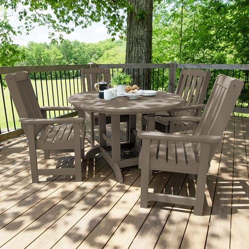 Highwood Lehigh 5-Piece Round Dining Set Woodland Brown