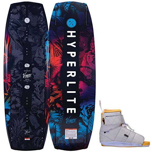 Hyperlite Venice Womens Wakeboard 136 W/Viva Bindings Black/Red 136cm/(8-11)