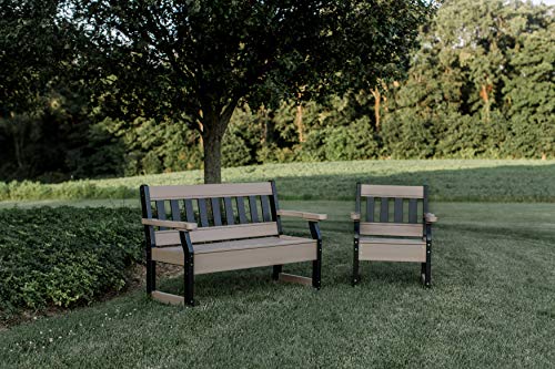 Wildridge Heritage Garden Bench Outdoor Weather Resistant Poly Lumber Lime Green