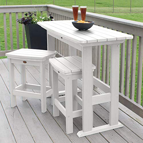 Highwood Lehigh 3pc Counter Height Balcony Dining Set White