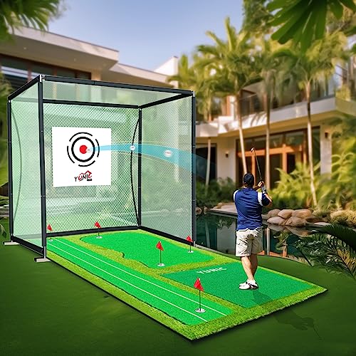 YUNIC Golf Putting Green Premium Nylon Training Mat Green
