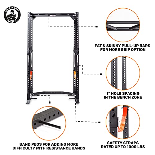Bells of Steel Light Commercial Power Rack - Squat Rack for Home Gym and Commercial