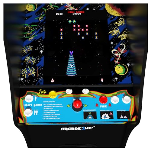 ARCADE1UP Galaga Deluxe Arcade Machine 5ft Cabinet 14 Games 17" Screen Black