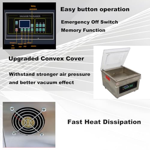Banfluxion 110V Single Chamber Vacuum Sealer Machine 900W for Meat, Vegetables, Fruits