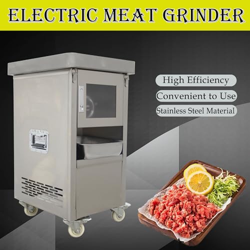 HQHAOTWU Electric Meat Grinder Stainless Steel 2200W Silver