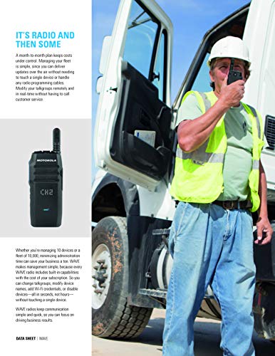 Motorola Solutions 4 TLK100 4G LTE/WiFi Two Way Radio Black