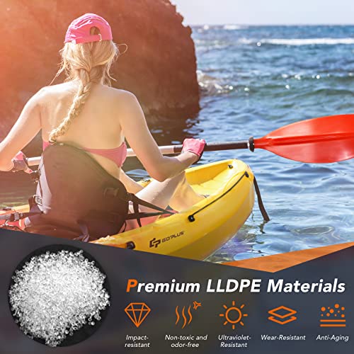 GLOBALWAY 10.2FT Sit-On-Top Fishing Kayak with Paddle Yellow/Orange