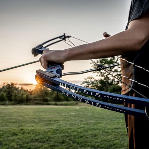 GENESIS Archery Original Adjustable Right-Handed Compound Bow Kit with Quiver, Arm Guard, and Arrows Yellow