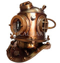 NauticalMart Boston Antique 18" U.S. Navy Diving Helmet Replica Brown