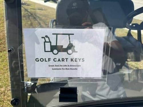 Golf Cart Keys Universal Windshield Message Holder (100) Clear