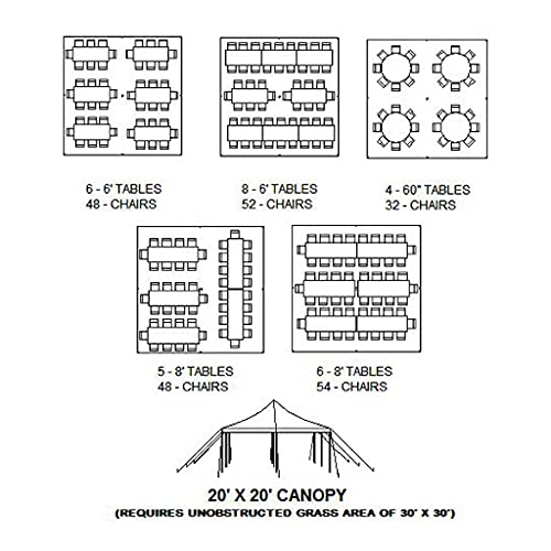TentandTable 20' x 20' Premium Canopy Tent Blue