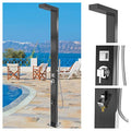 No Worries Products Stainless Steel Outdoor Shower Panel Black