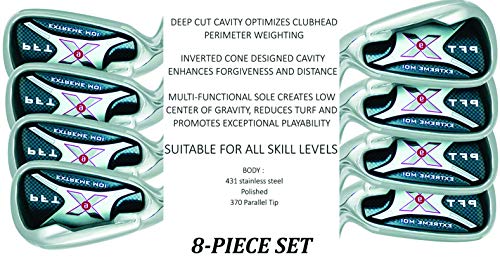 PFT-X9 Left Handed Extreme MOI Iron Set +1" Over Big & Tall Senior Men's 8-Piece Set (4-SW) Senior Flex Club