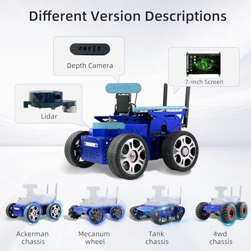 XiaoR Geek Jetson Nano ROS2 Robot Kit Blue