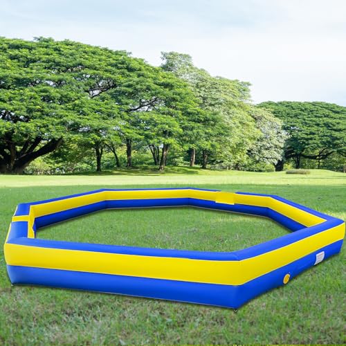 WARSUN Giant 26Ft Inflatable Gaga Ball Pit with Built-in Blower Blue&Yellow