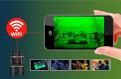 Teslord Night Vision Binoculars with Photo & Video Capture, Digital Infrared Goggles for 1000M Viewing in Darkness Black