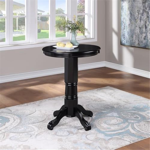 Home Square 3-Piece Pub Table Set with 2 Counter Stools Black