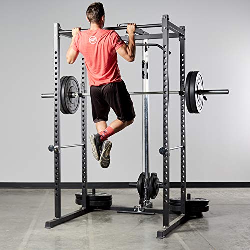 REP Power Rack PR-1000 with LAT Pull-Down Attachment Black
