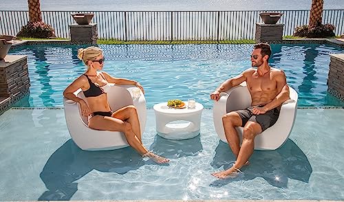 REZVANI FURNITURE STUDIO Tenjam Moon Chair Set of Two for Pool Lounge in Made-to-Order Colors