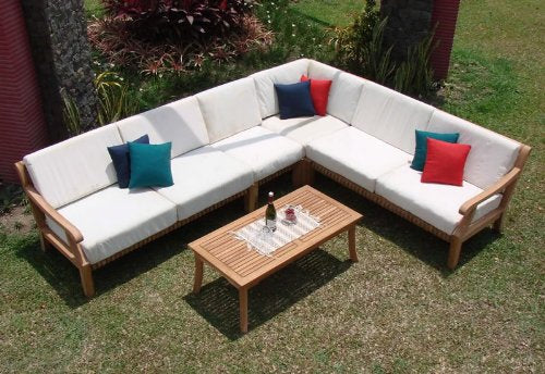 WholesaleTeakFurniture Sunbrella Fabric Cushions for Giva 5pc Sofa Set