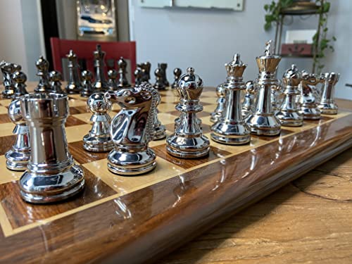 Bobby Fischer Ultimate Metal Staunton Chess Set Black