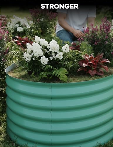 Hipicute 2Pcs Galvanized Raised Garden Bed 10x4x1.5ft Green