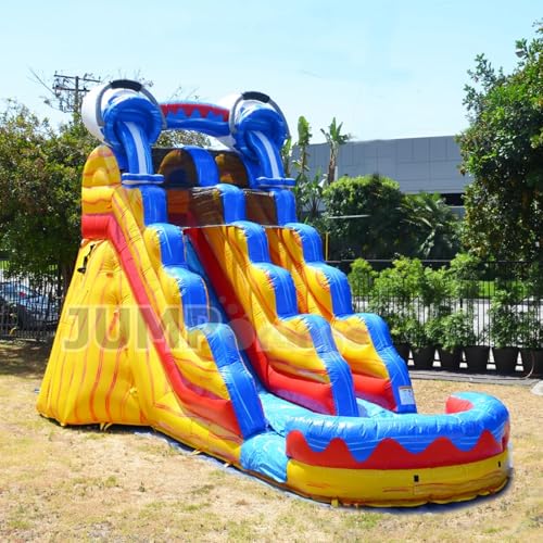 JumpOrange 15' Splash Commercial Grade Inflatable Water Slide with Pool Splash