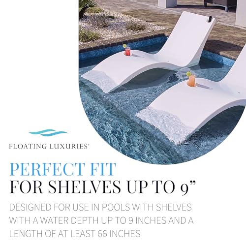 Floating Luxuries Kai Shelf Pool Lounger Set of 2 White