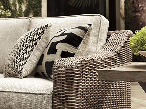 Signature Design by Ashley Beachcroft Outdoor Wicker Patio Loveseats Brown & Beige