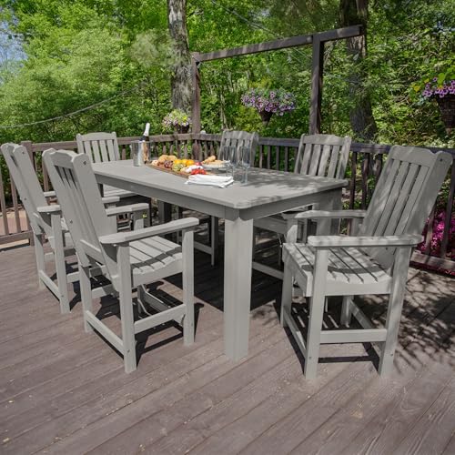 Highwood Lehigh 7pc Rectangular Dining Set 72" x 42" Counter Height Harbor Gray