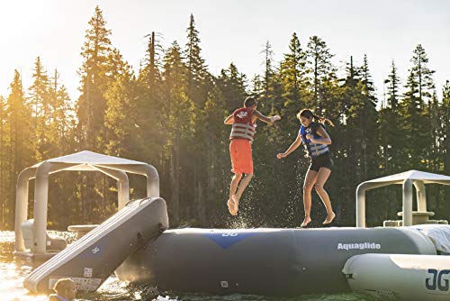 AQUAGLIDE Inflatable AquaPark Trampoline with C-Deck 14' Multicolor