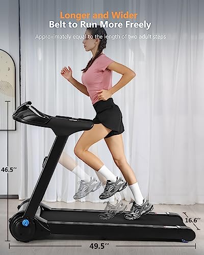 GARVEE Folding Treadmill 4.0 HP Black
