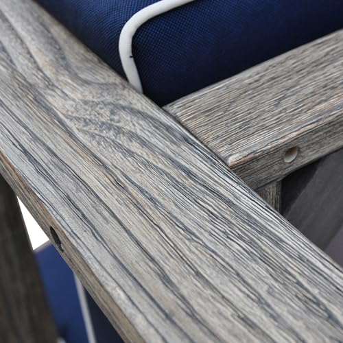 Courtyard Casual North Shore 3 Piece Bistro Set - 1 Side Table & 2 Club Chairs, Driftwood Gray