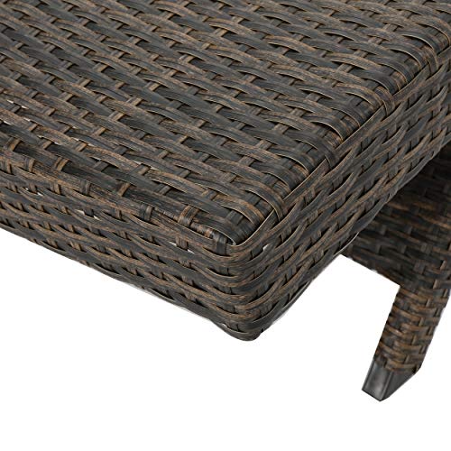 Unknown Outdoor Wicker Chaise Lounge Chair Set of 4 Brown