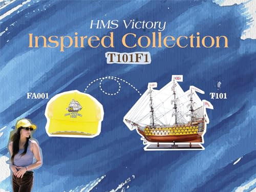 Old Modern Handicrafts HMS Victory Model Ship & Hat Combo Multi Color