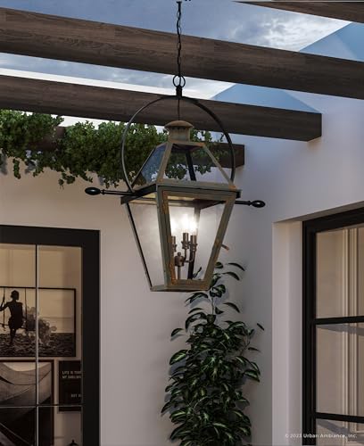 Urban Ambiance Luxury Historic Outdoor Pendant Light Bronze 23.5"H x 21.25"W