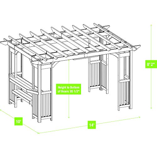 Yardistry Madison 10' x 14' Pergola Gray