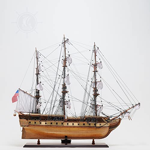 Old Modern Handicrafts USS Constitution Model with Display Case Multi Color